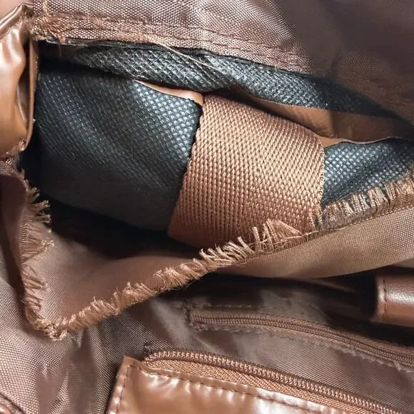 BEIS The Expandable Tote Maple Brown Retired Discontinued Bag Flawed - Picture 9 of 16